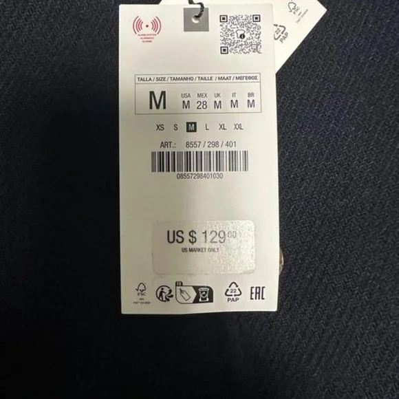 Zara DOUBLE BREASTED WOOL BLEND COAT - Picture 2 of 2